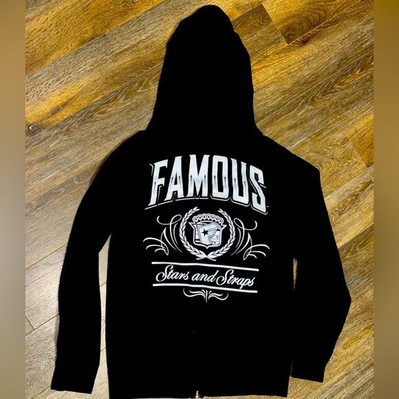 Famous Stars and Straps zip up hoodie black - Picture 1 of 5
